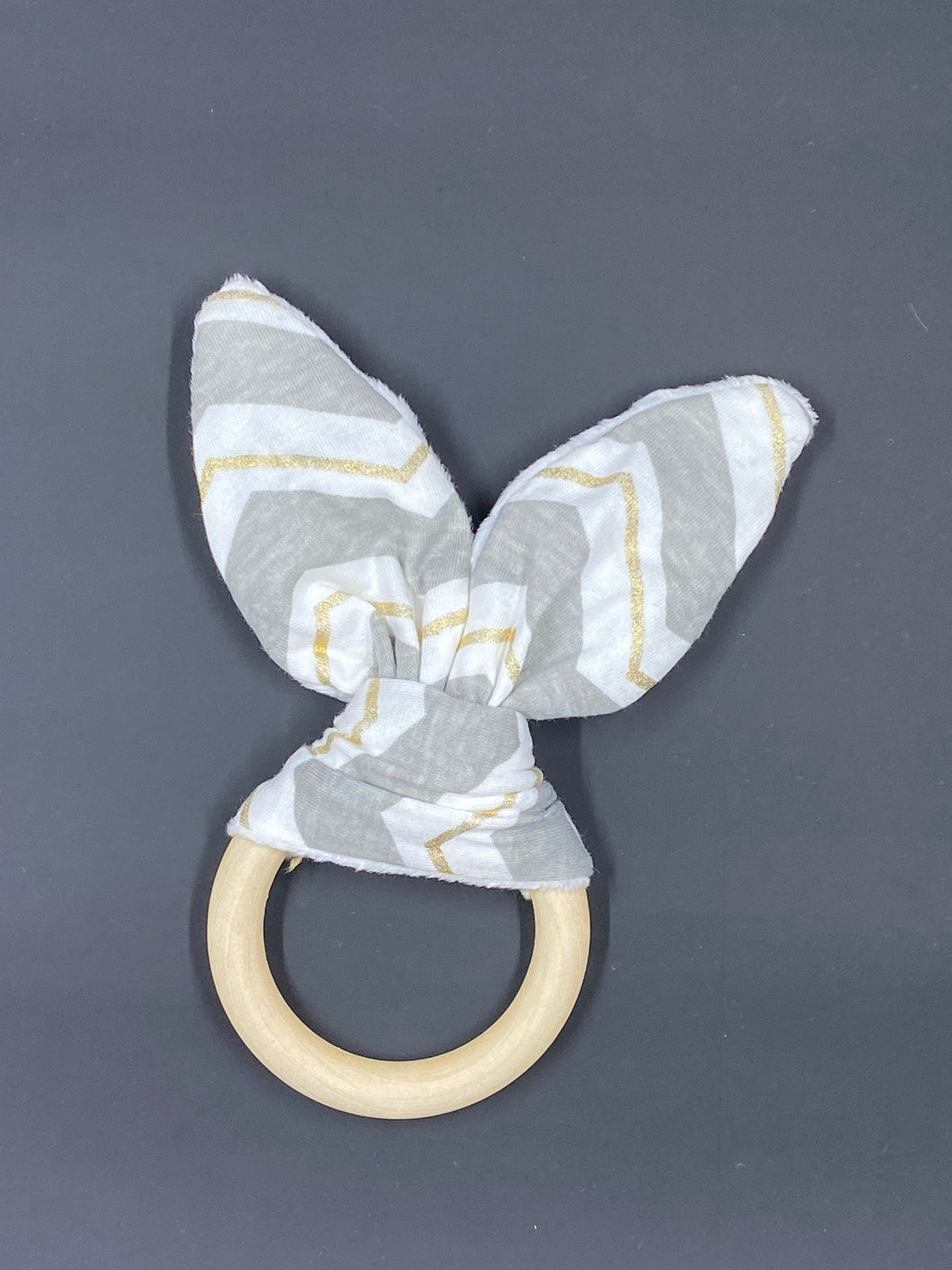 Grey chevron teether